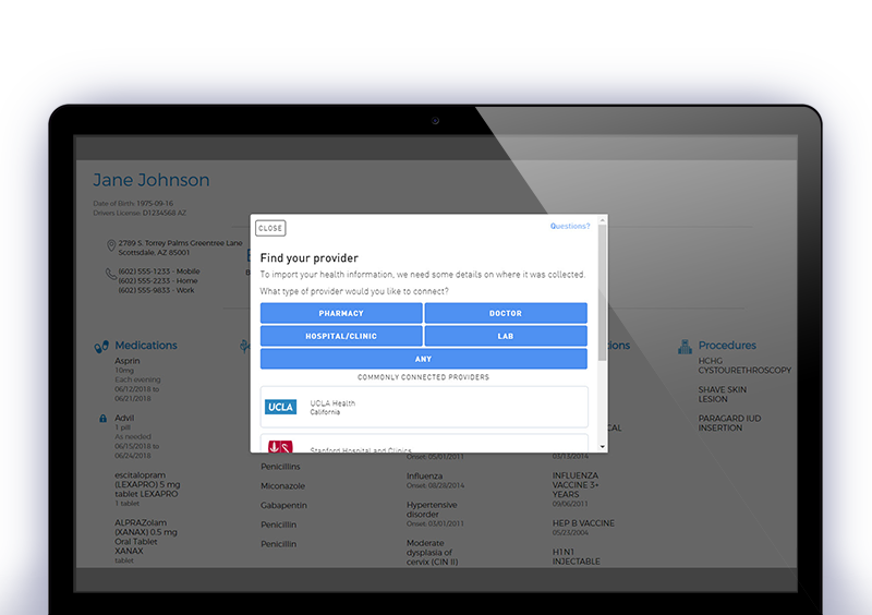 OnCore YourHealth Manage Data